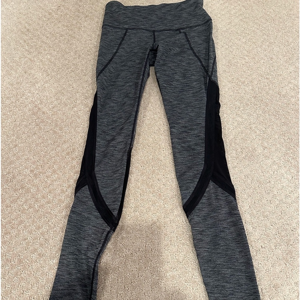 Athleta black and gray mesh panel small